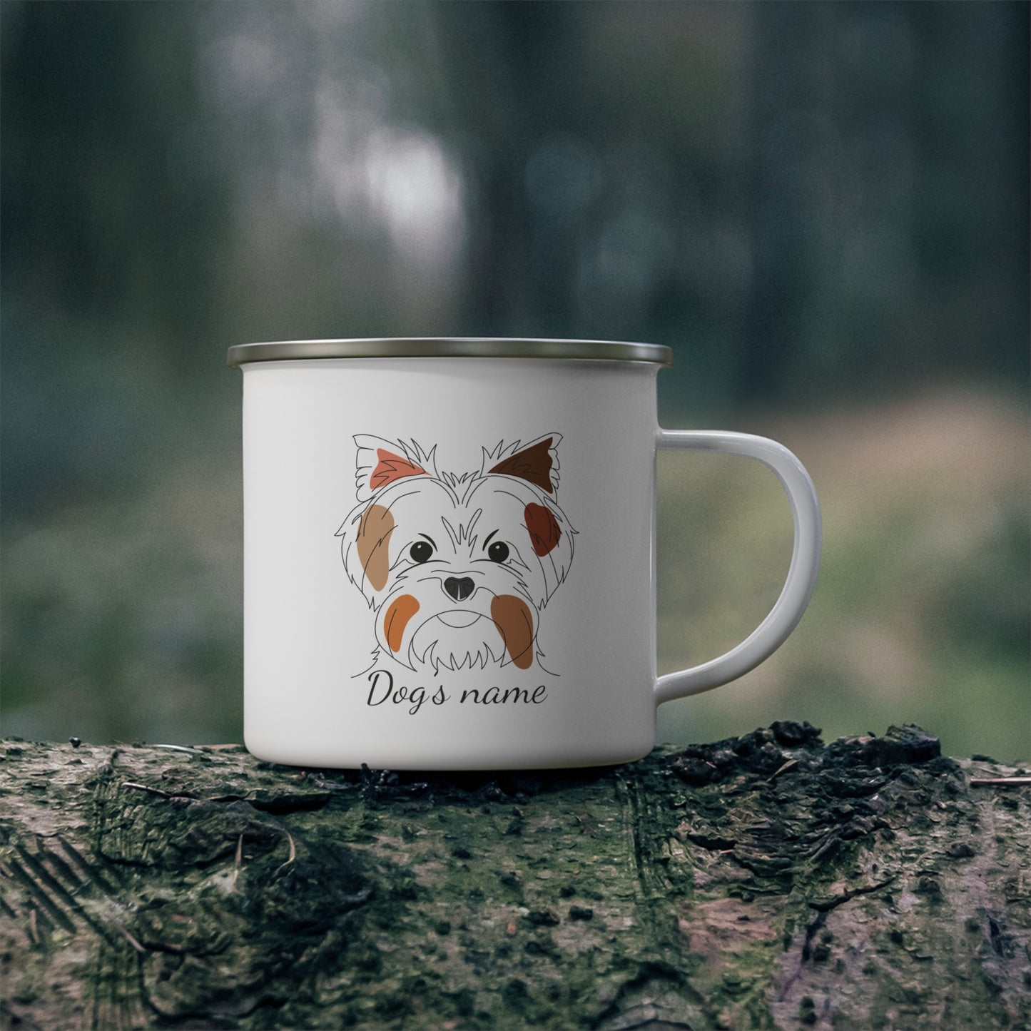 Custom Dogs Enamel Camping Mug