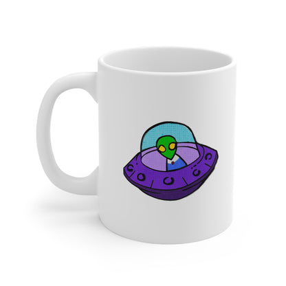 Get in loser UFO White Ceramic Mug, 11oz