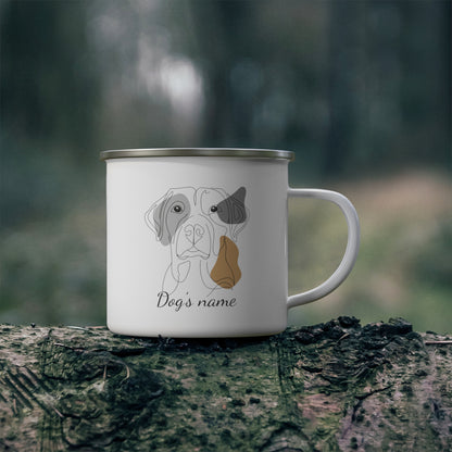 Custom Dogs Enamel Camping Mug