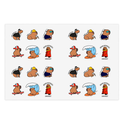 Working capybaras Sticker set