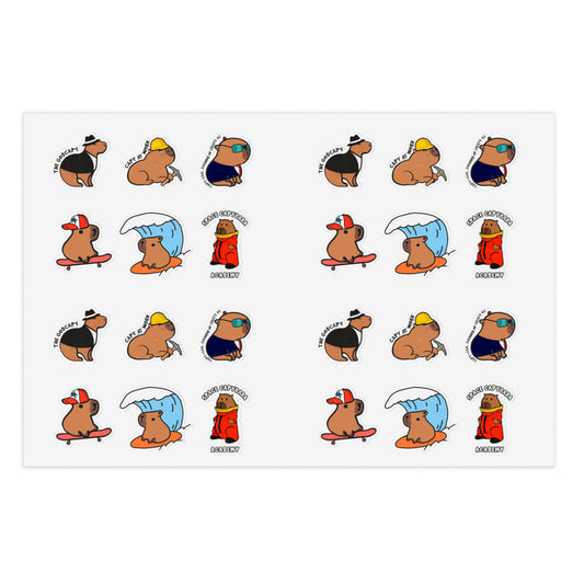 Working capybaras Sticker set