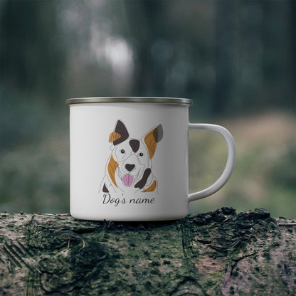 Custom Dogs Enamel Camping Mug