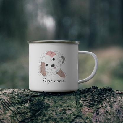 Custom Dogs Enamel Camping Mug